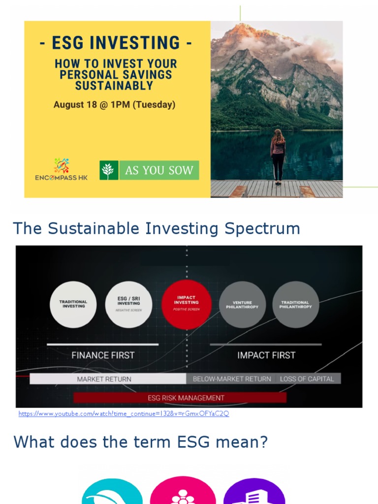 Understanding ESG and Impact Investing | PDF | Investing | Business