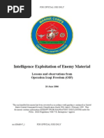 Intelligence Exploitation of Enemy Material