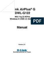 Dwl-G122 D-Link Airplus G: 802.11G (2.4Ghz) Wireless G Usb 2.0 Adapter