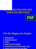 Site Investigation and Sampling Methods
