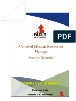 Certified Human Resources Manager Sample Material