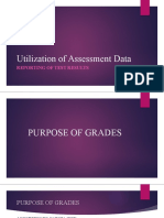 Utilization of Assessment Data: Reporting of Test Results