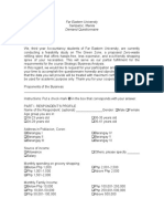 Far Eastern University Sampaloc, Manila Demand Questionnaire