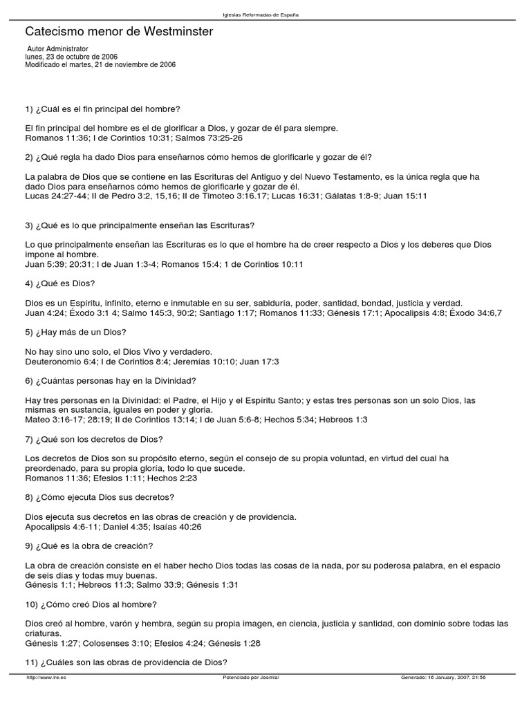 Catecismo Menor de Westminster PDF Cristo