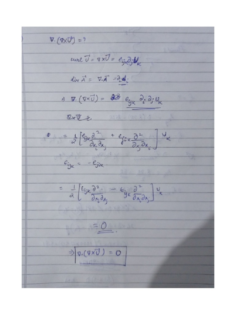 Div Curl Index Notation PDF | PDF