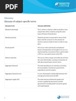 IB Economics Glossary of Terms