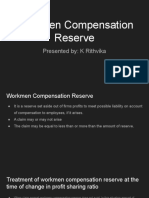 Workmen Compensation Reserve: Presented By: K Rithvika