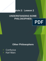 Module 2: Lesson 2 Understanding Some Philosophies