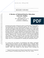 A Review of Rational-Emotive Education Outcome Studies