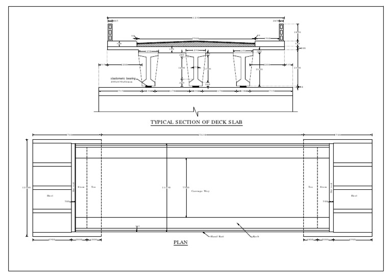 Typical Section of Deck Slab PDF