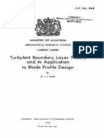 Turbulent Boundary Layer Theory and Its Application ' To Blade Profile Design "