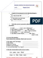 New Headway - Level 2 Progress Test 1: Name