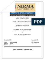 MBA Sales Distribution Case Correction