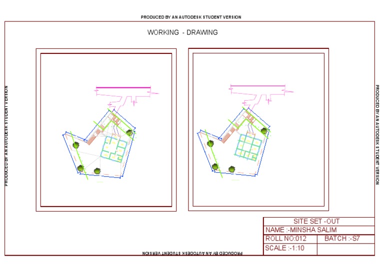 Setout Drawing for Residential Layout | PDF