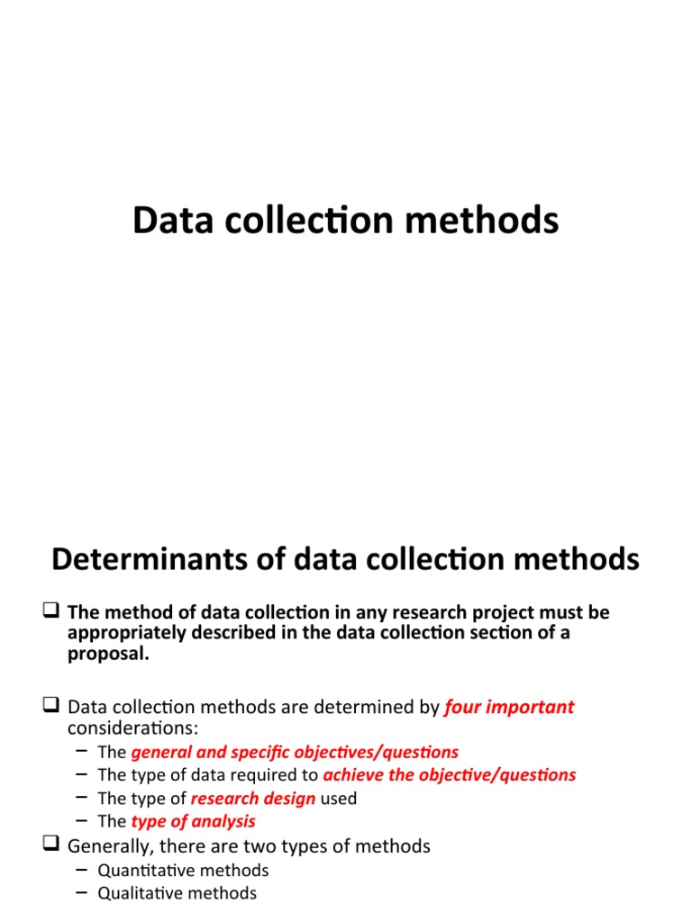 Data Collection Methods PDF Qualitative Research Quantitative