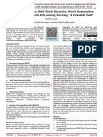 Burnout Syndrome, Shift Work Disorder, Work Rumination and Quality of Work Life Among Nursing A Valuable Staff