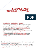 Subsidence and Thermal History