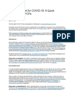 Drug Treatment for COVID-19: Quick Summary for PCPs