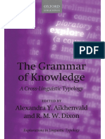 Aikhenvald A. Y. y Dixon R. M. W. (Edit.) (2016) - The Grammar of Knowledge. A Cross-Linguistic Typology PDF