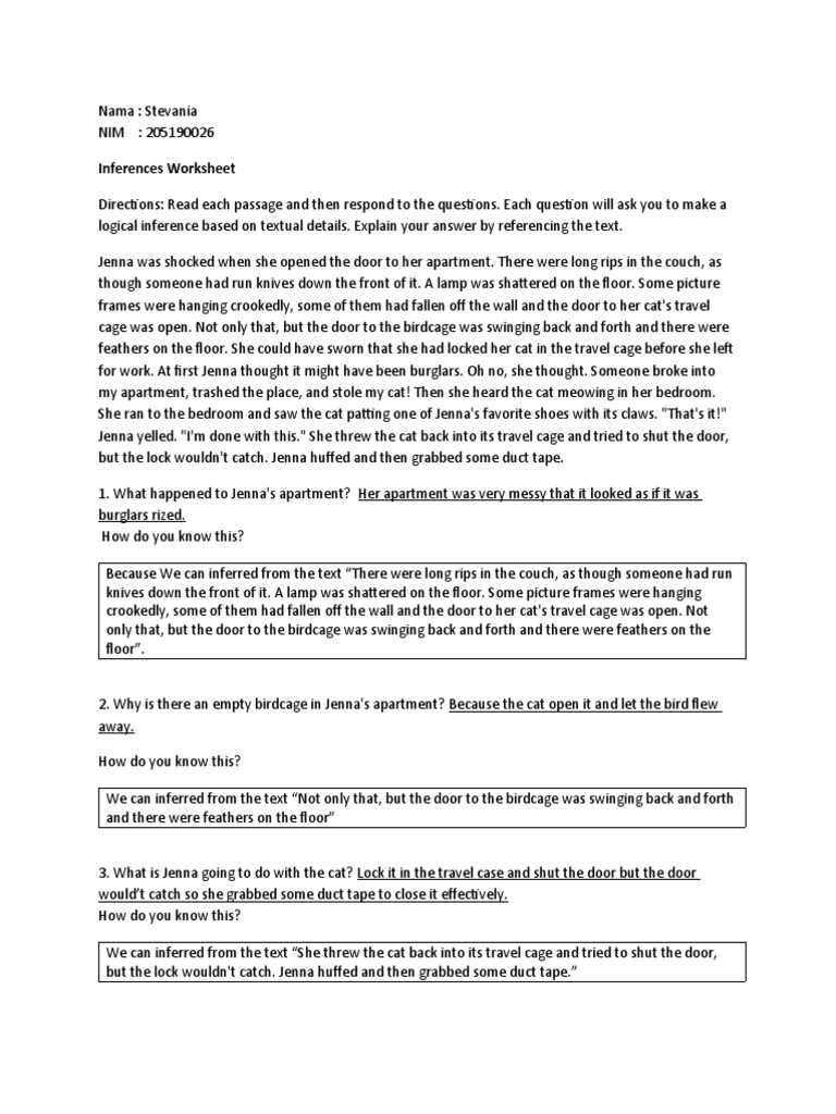 Inferences Exercise 2