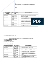 Accomplishment Report August-Reynold