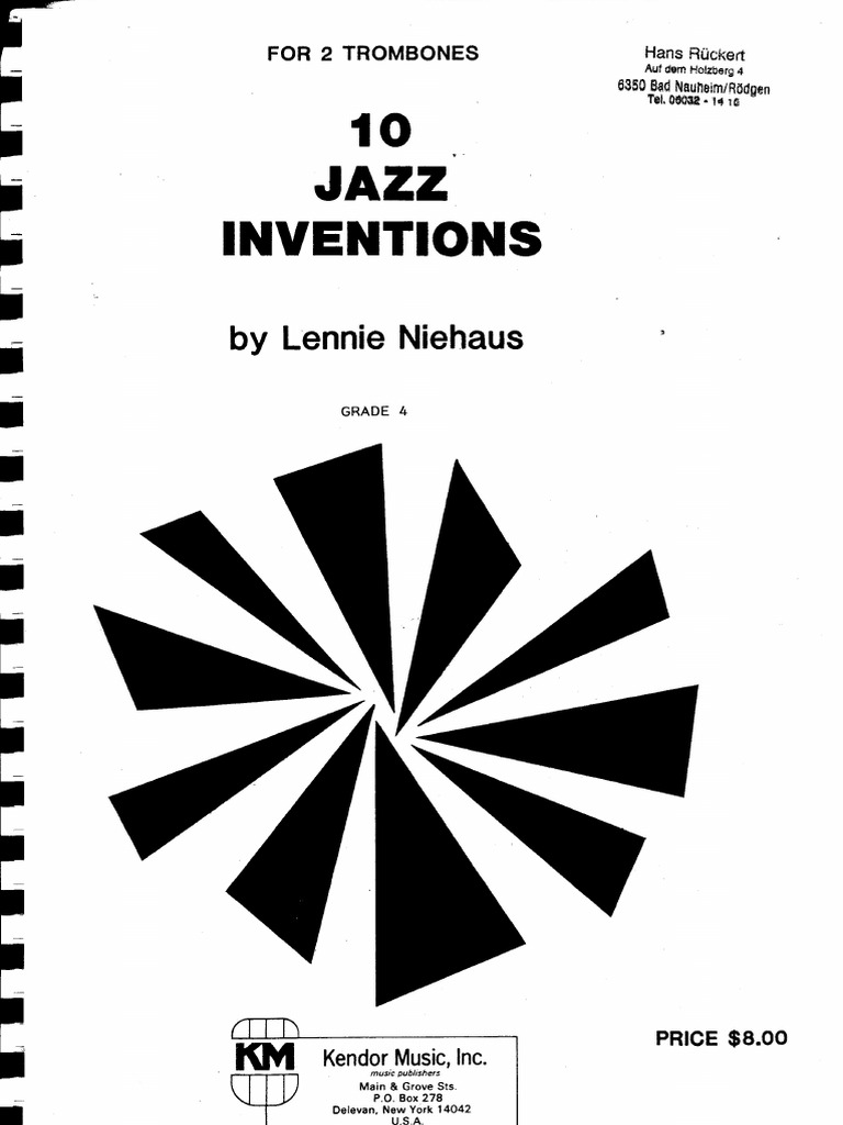 10 Jazz Inventions For 2 Trombones PDF