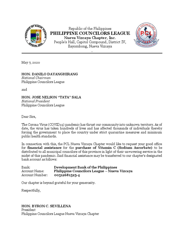 Request for COVID-19 Support Funds | PDF