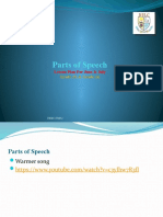 Parts of Speech: Lesson Plan For June & July
