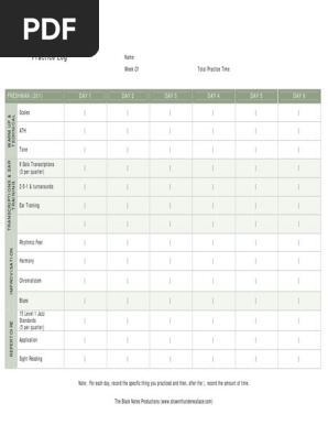 practice log