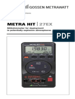 Operating Instructions for Milliohmmeter with Explosive Atmosphere Safety