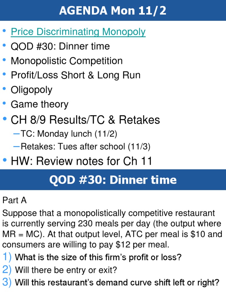 Monopolistic Competition Analysis | PDF | Monopoly | Profit (Economics)