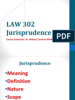 LAW 302 Jurisprudence: Course Instructor: Dr. Nabaat Tasnima Mahbub