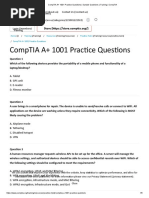 CompTIA A+ 1001 Practice Questions - Sample Questions - Training - CompTIA