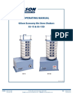 Operating Manual: Gilson Economy 8in Sieve Shakers SS-15 & SS-15D