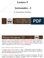 Electrostatics - I: Dr. Yogesh Kumar Choukiker