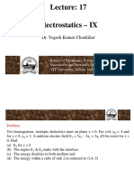 Electrostatics - IX: Dr. Yogesh Kumar Choukiker