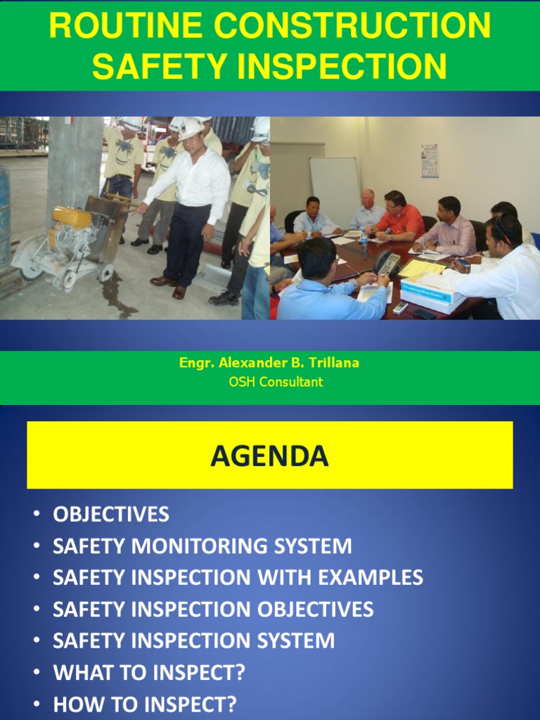 Construction Safety Inspection Guide | PDF | Mercury (Element) | Safety