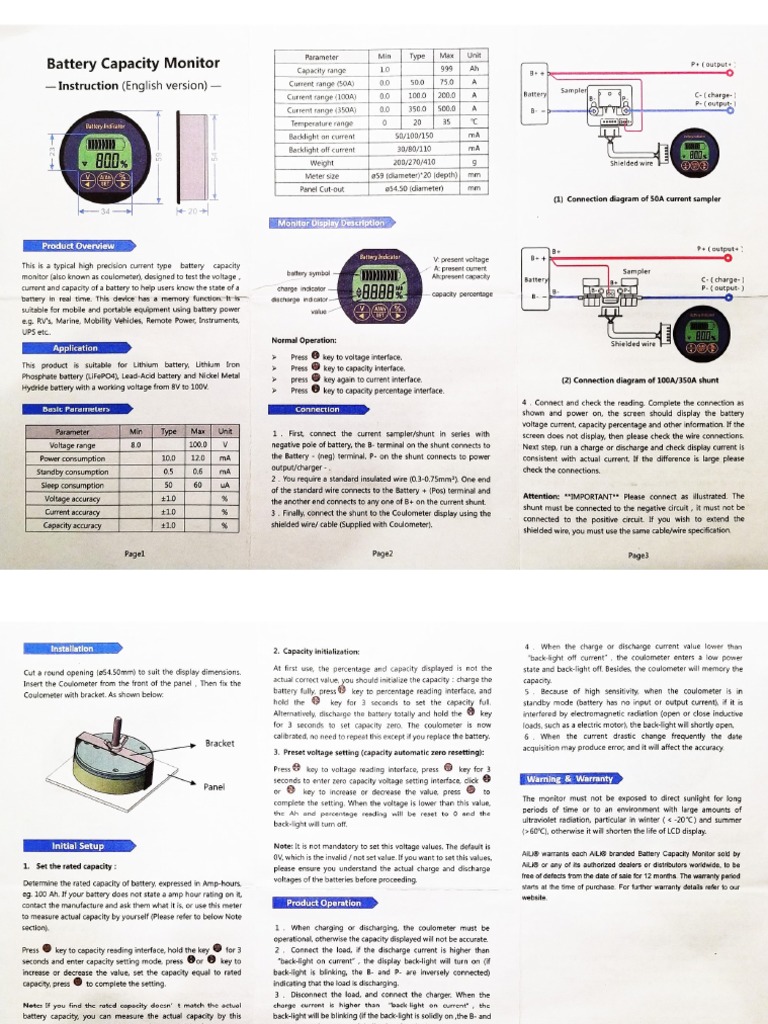 Aili Vah Battery Capacity Monitor PDF