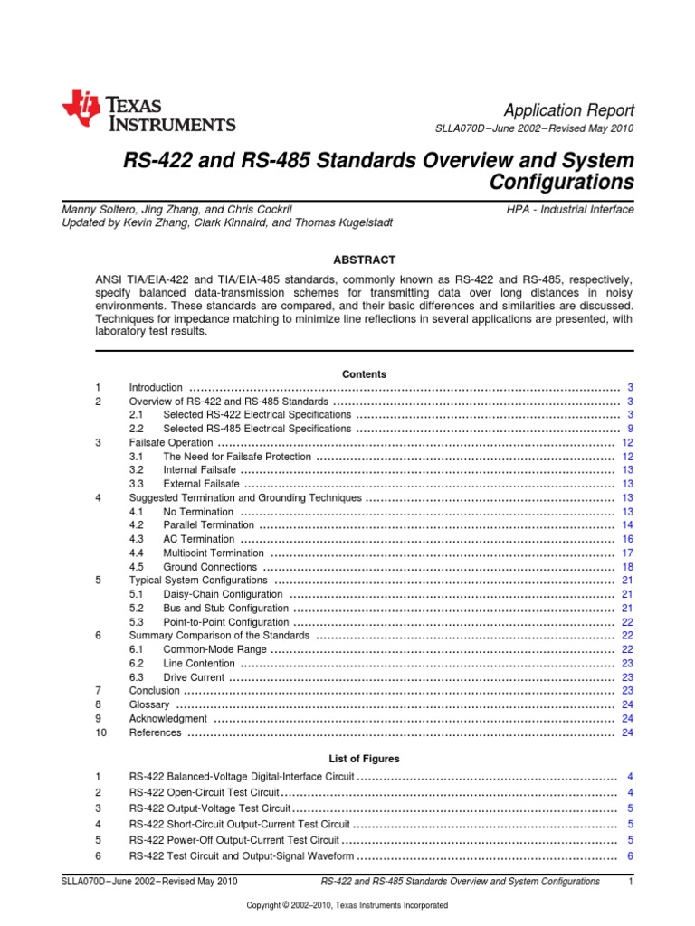 An Introduction To The Rs-422 And Rs-485 Standards – HDFM