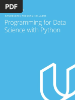 Programming For Data Science With Python: Nanodegree Program Syllabus