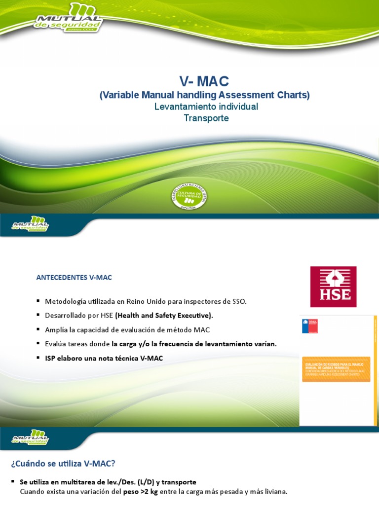 Evaluación V-MAC en Manipulación Manual | PDF | Tecnología