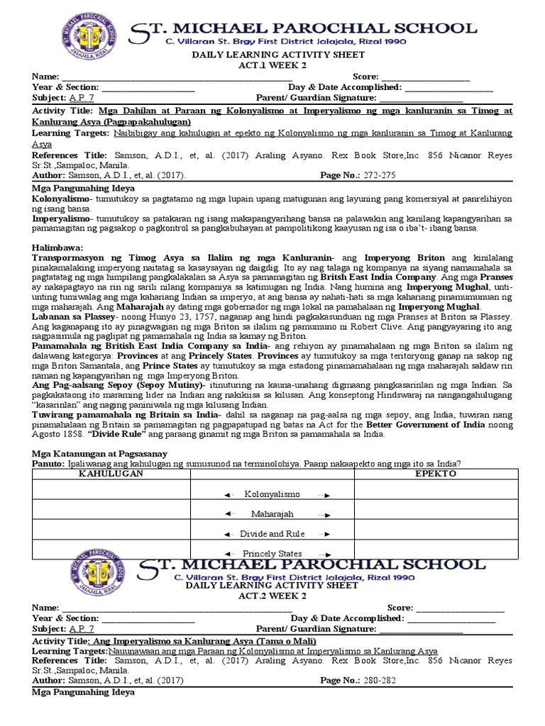 Daily-Learning-Activity-Sheet - Week 2-3rd-Grading-A.p.7-Smps-Jalajala ...