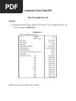 Assignment Project Using SPSS