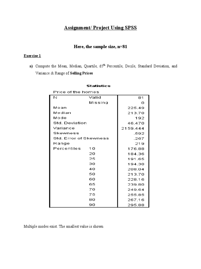 Assignment Project Using SPSS | PDF | Regression Analysis | Linear ...