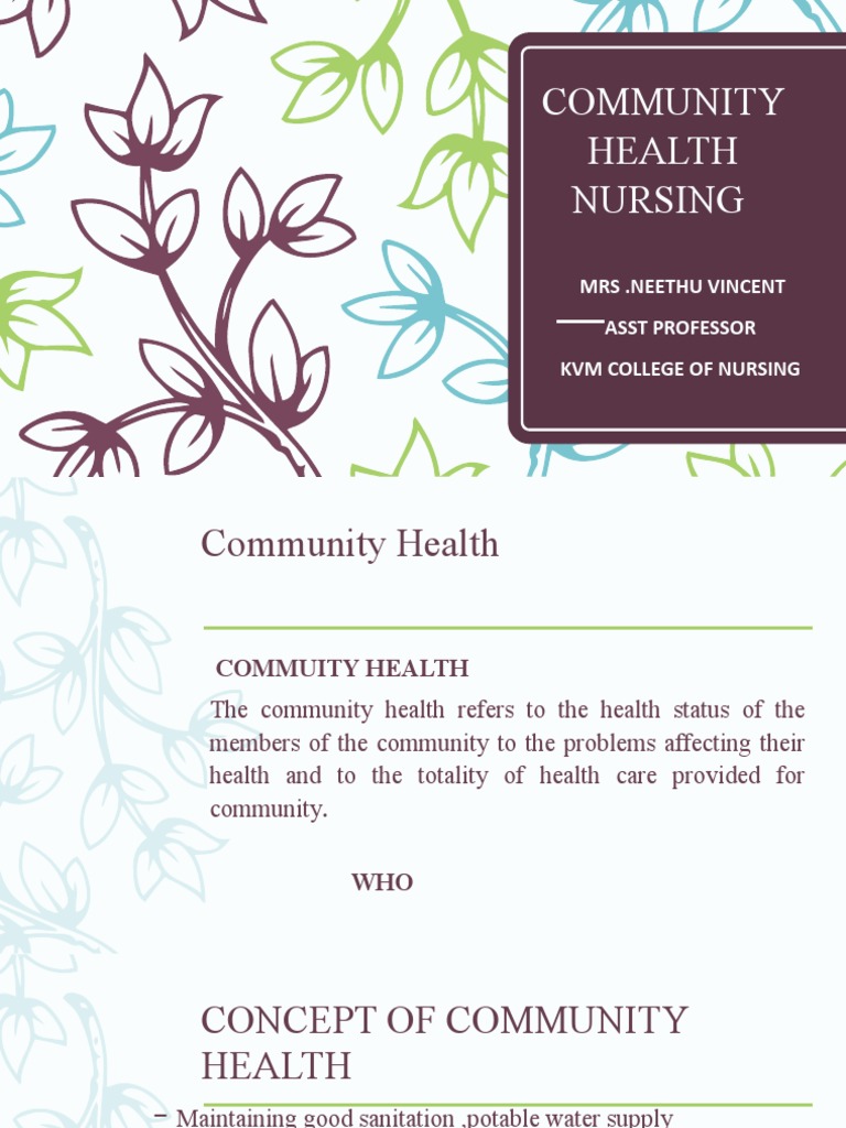 Principles of Community Health Care | PDF | Health Care | Community