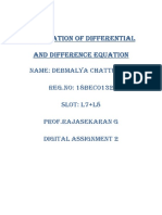 Application of Differential and Difference Equation