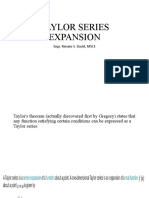 Taylor Series Expansion: Engr. Renato S. David, MSCE