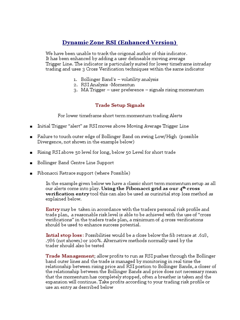 Dynamic Zone RSI PDF | PDF | Market (Economics) | Financial Markets