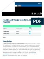 Health and Usage Monitoring System (HUMS) : Description