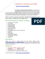 Call for Paper Renewable and Sustainable Energy an International Journal
